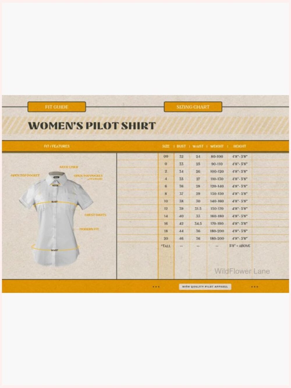 Women's Short Sleeve Pilot Shirt with 4-Way Stretch - Picture 2 of 5